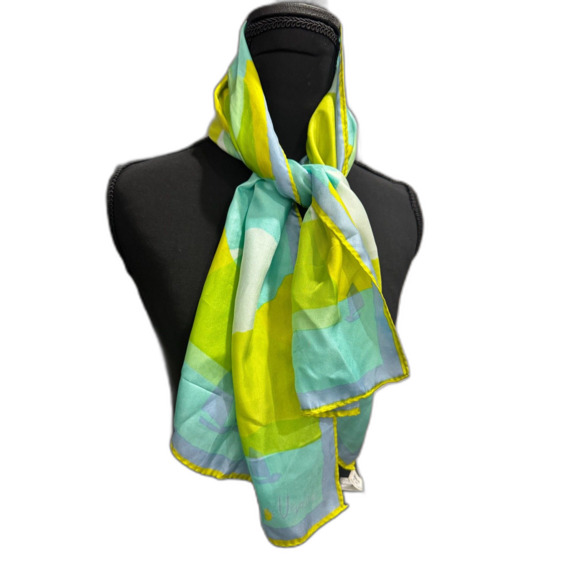 Vintage Scarf Bundle Lot of 7 | Silk & Poly | 50s 60s 70s Designer Prints - Picture 2 of 8